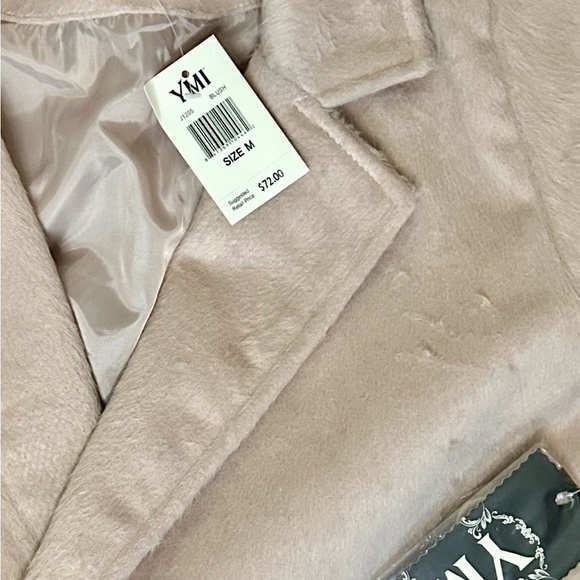 YMI faux fur blush pink coat - Picture 11 of 11